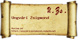 Ungvári Zsigmond névjegykártya