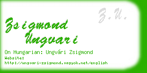 zsigmond ungvari business card