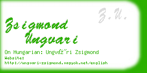 zsigmond ungvari business card